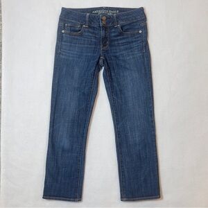 American Eagle Artist Crop Stretch Jeans Size 2 Medium Wash